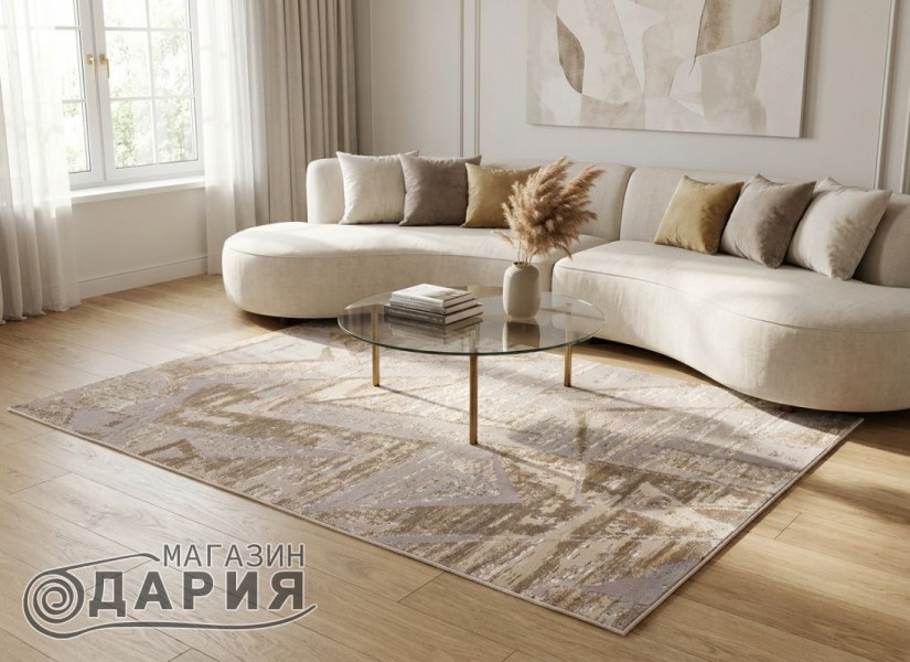 Тъкан килим AMORE 183 silver/cream